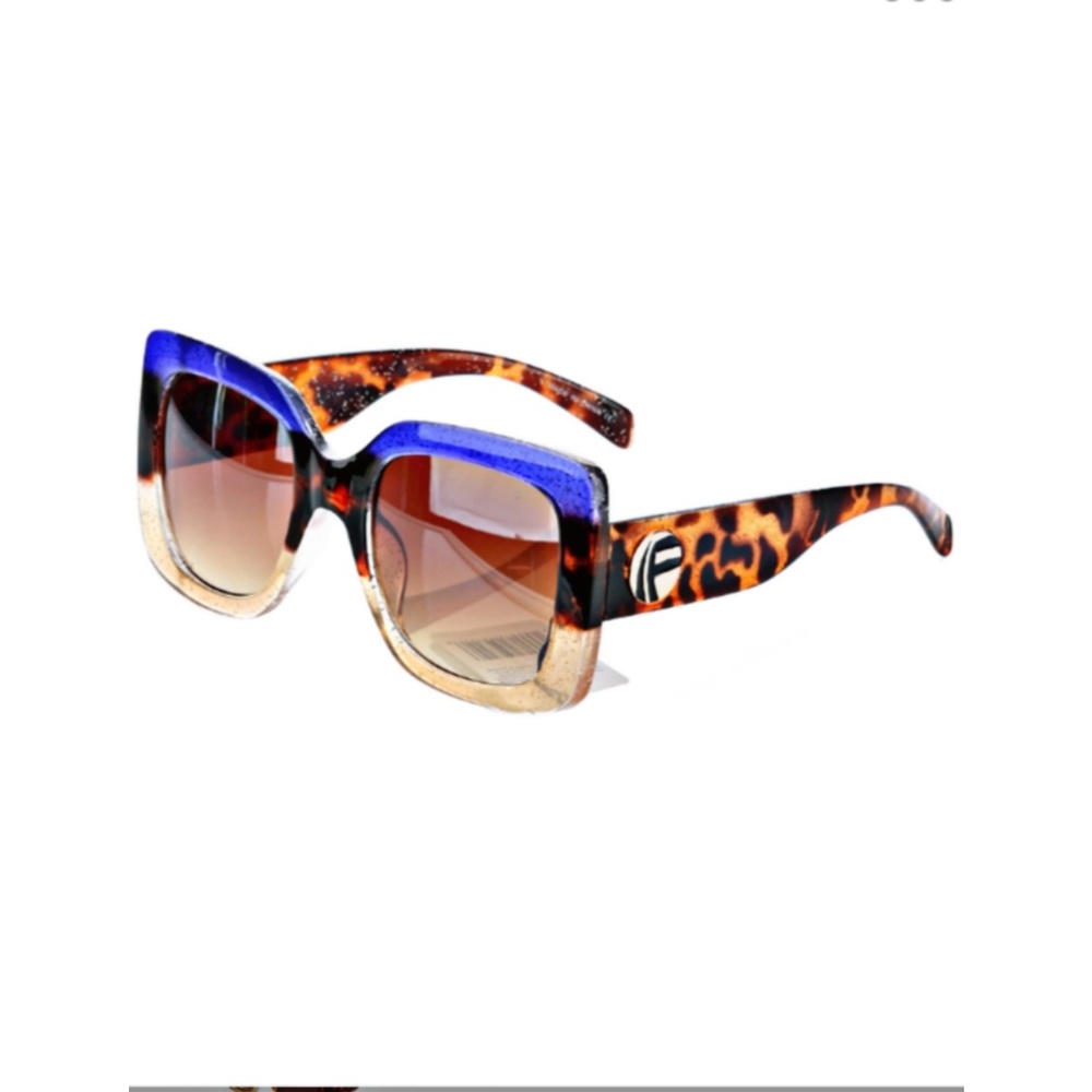 Square Oversized Animal Print Sunglasses